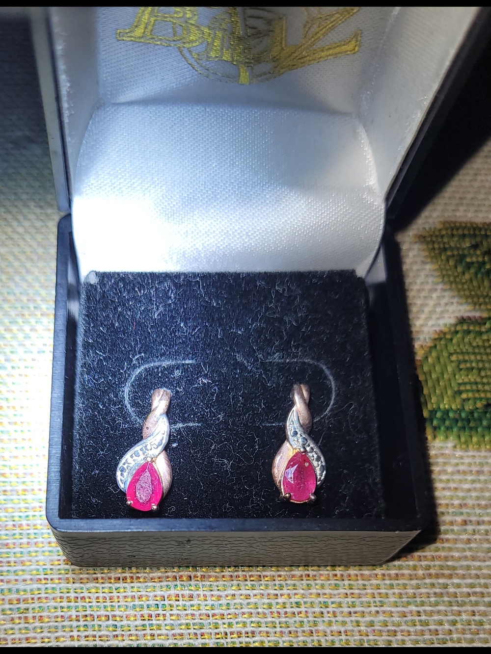Elegant Ruby Teardrop Earrings in Sterling Silver
